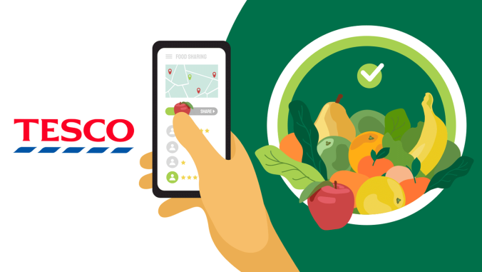 food waste app with tesco logo